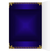 Menü "Gold and Royal Blue Table Placement Card" (Innen (Links))