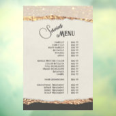 Menü "Gold Black Shimmer Paper Services" Fensteraufkleber (Blatt 3)