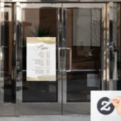 Menü "Gold Paint Brush Strokes" Fensteraufkleber (Büro Tür)