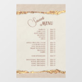 Menü "Gold Ripper Paper Services" Fensteraufkleber (Blatt)