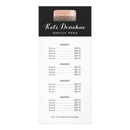 Menü "Gold Sequel Comb Hairstylist Salon Price Lis