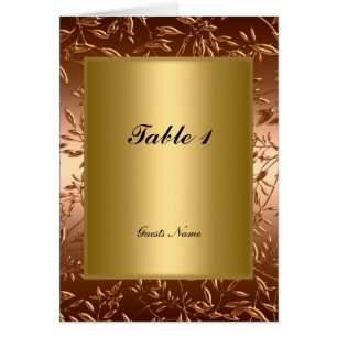 Menü "Gold Table Placement Card"