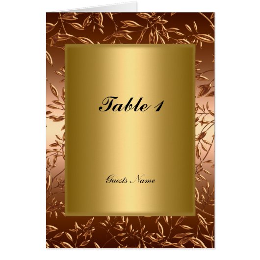 Menü "Gold Table Placement Card" (Vorne)