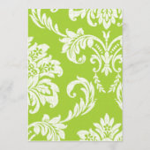 Menü "Green Damask Wedding" Menükarte (Rückseite)
