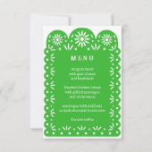 Menü "GREEN MEXICAN PAPEL PICADO" (Vorderseite)