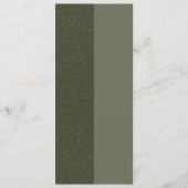 Menü "Green Textured Flat" mit zwei Tonen Moos - A Menükarte (Vorderseite)