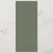Menü "Green Textured Flat" mit zwei Tonen Moos - A Menükarte (Rückseite)