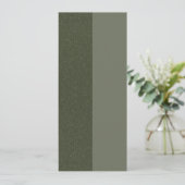 Menü "Green Textured Flat" mit zwei Tonen Moos - A Menükarte (Stehend Vorderseite)