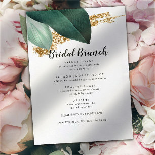 Menü "Greenery and Glitzer Bridal Brunch" Menükarte
