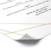 Menü "Greenery Eucalyptus Geometric Drinks" Bar Poster (Ecke)