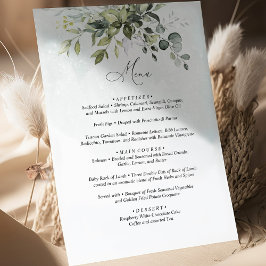 Menu Greenery Minimalistische SkriptWedding Begleitkarte