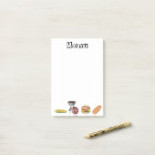 Menü Grillen Post-it Klebezettel (Auf Schreibtisch)