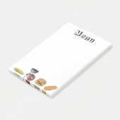 Menü Grillen Post-it Klebezettel (angewinkelt)