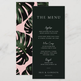 Menü "Grüne Hochzeit in Urlaubsort" im tropischen  Menükarte