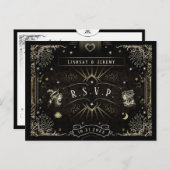 MENÜ Halloween Tarot Card Matching UAWG PostCard Einladungspostkarte (Vorne/Hinten)