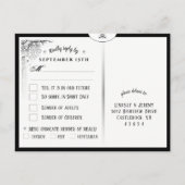 MENÜ Halloween Tarot Card Matching UAWG PostCard Einladungspostkarte (Rückseite)