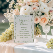 Menü "Handgezeichnete grüne Rahmen" Poster