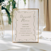 Menü "Handgezeichnetes Blatt Green Frame" Poster