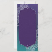 Menu Henna Style Jewel Party Hochzeitsempfang Einladung (Rückseite)