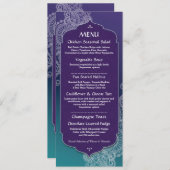 Menu Henna Style Jewel Party Hochzeitsempfang Einladung (Vorne/Hinten)