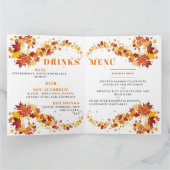 Menü "Herbst Elegance Wedding" Karte (Innenseite)