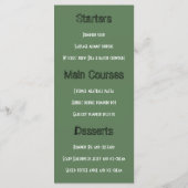 Menü "Hexe auf Broomstick-Party" Menükarte (Rückseite)