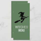 Menü "Hexe auf Broomstick-Party" Menükarte (Vorne/Hinten)