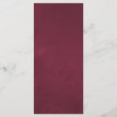 Menü "Hochzeit im Herbst Burgund" und "Blush" Menükarte (Rückseite)