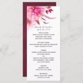 Menü "Hochzeit im Herbst Burgund" und "Blush" Menükarte (Vorne/Hinten)