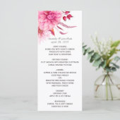 Menü "Hochzeit im Herbst Burgund" und "Blush" Menükarte (Stehend Vorderseite)