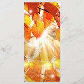 Menü Hochzeit im Herbst für Herbstuntergänge Menükarte (Rückseite)