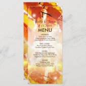 Menü Hochzeit im Herbst für Herbstuntergänge Menükarte (Vorne/Hinten)