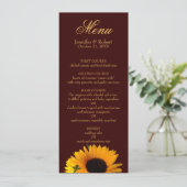 Menü "Hochzeit im Herbst" Menükarte (Stehend Vorderseite)