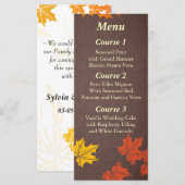 Menü "Hochzeit im Herbst" Menükarte (Vorne/Hinten)