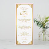 Menü Hochzeit, Menü Sitzung, großartige Gatsby, we Menükarte (Stehend Vorderseite)