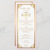 Menü Hochzeit, Menü Sitzung, großartige Gatsby, we Menükarte (Vorne/Hinten)