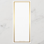 Menü-Hochzeit, Menüsitzung, großes Gatsby, Weiß, Menükarte (Rückseite)