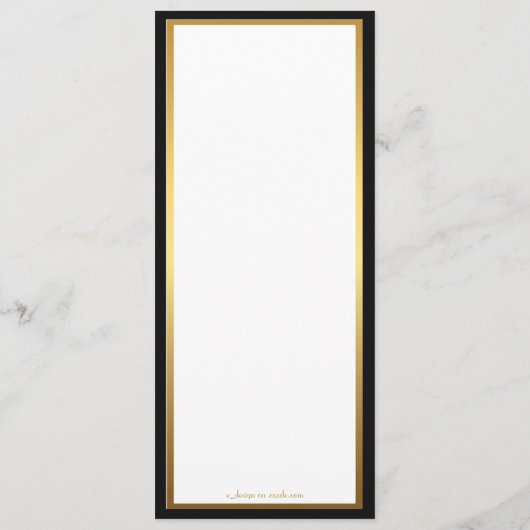 Menü-Hochzeit, Menüsitzung, großes Gatsby, Weiß, Menükarte (Rückseite)