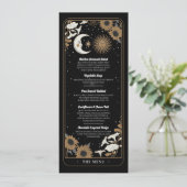 Menü Hochzeit Tarot Sun Moon Empfang Party Einladung (Stehend Vorderseite)