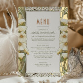 Menü Hochzeit Vintager Jugendstil von Mucha Folieneinladung