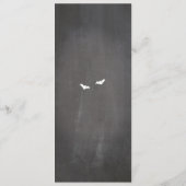 Menü-Hochzeits-Empfangs-gotischer Rahmen Halloween Menükarte (Rückseite)