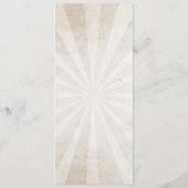 Menü-Hochzeits-Empfangs-rustikale Menükarte (Rückseite)