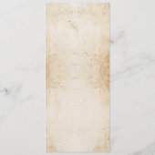 Menü-Hochzeits-Empfangs-rustikale Menükarte (Rückseite)