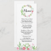 Menü Hochzeitsempfang Cactus Fiesta Mexican Menus Einladung (Vorne/Hinten)