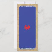 Menü Hochzeitsempfang Crab Boil Beach Einladung (Rückseite)