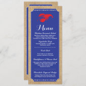 Menü Hochzeitsempfang Crawfish Boil Lobster Beach Einladung (Vorne/Hinten)