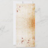 Menü Hochzeitsempfang Gothic Frame Halloween Einladung (Rückseite)