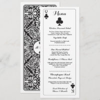 Menü Hochzeitsempfang Kartenspiel Ace of Clubs