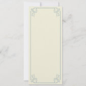 Menü Hochzeitsempfang Rustikale Büchermenüs Einladung (Rückseite)