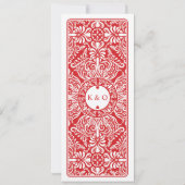 Menü Hochzeitsempfehlung Diamant Spielkarten Ace Einladung (Rückseite)